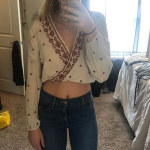 Small long sleeve crop top